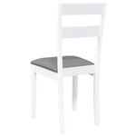 vidaXL Chaises à manger coussins 2 Pièces blanc bois massif caoutchouc