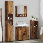 vidaXL Ensemble de mobilier de salle de bain 4 Pièces Bois ancien