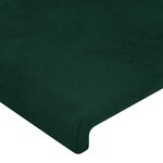 vidaXL Tête de lit avec oreilles Vert foncé 147x23x78/88 cm Velours