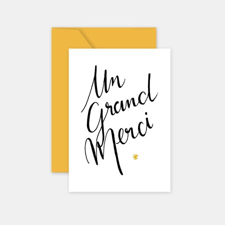 Carte pour dire un mot - un grand merci