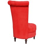 vidaXL Chaise de canapé avec dossier haut rouge tissu