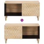 vidaXL Table basse 80x50x40 cm bois de manguier massif