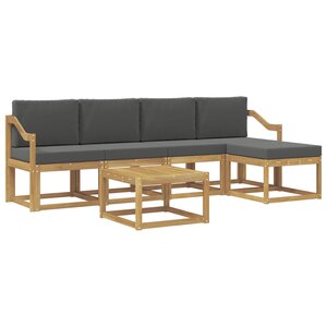 vidaXL Ensemble de canapés d'extérieur 6 Pièces Blanc et anthracite