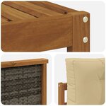 vidaXL Ensemble de canapés d'extérieur 7 Pièces Naturel et Beige