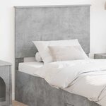 vidaXL Tête de lit Gris béton 80 cm Bois d'ingénierie