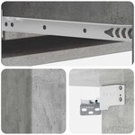vidaXL Table d'appoint murale Gris béton 87 5 x 34 5 x 17 cm