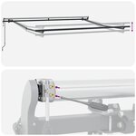vidaXL Auvent Rétractable Vert et blanc 300 x 250 cm tissu