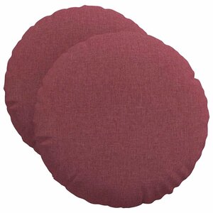 vidaXL Coussins de siège 2 Pièces Bordeaux Ø50 x 19 cm tissu