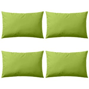 vidaXL Oreiller d'extérieur lot de 4 60 x 40 cm Vert pomme