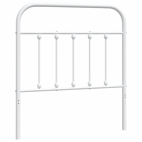 vidaXL Tête de lit de remplacement métal blanc 80 cm