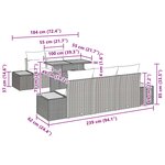 vidaXL Ensemble de salle à manger pour jardin 6 Pièces Noir et Marron