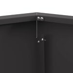 vidaXL Braise Noir 75 x 75 x 28 cm Acier