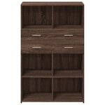 vidaXL Buffet haut chêne marron 80x42 5x124 cm bois d'ingénierie