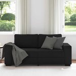 vidaXL Canapé à 2 places noir 140 cm tissu