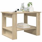 vidaXL Table basse Chêne Sonoma 72 x 50 x 50 cm Bois d'ingénierie