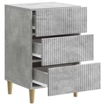 vidaXL Cabinet de chevet avec tiroir Gris béton 43 x 41 x 66 5 cm