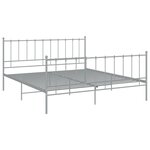 vidaXL Cadre de lit sans matelas gris métal 140x200 cm