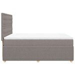 vidaXL Sommier à lattes de lit avec matelas Taupe 140x200 cm Tissu
