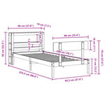 vidaXL Cadre de lit sans matelas 90x200 cm bois de pin massif