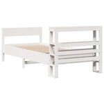 vidaXL Cadre de lit sans matelas blanc 75x190 cm bois de pin massif