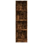 vidaXL Bibliothèque chêne fumé 40x24x143 cm bois d'ingénierie
