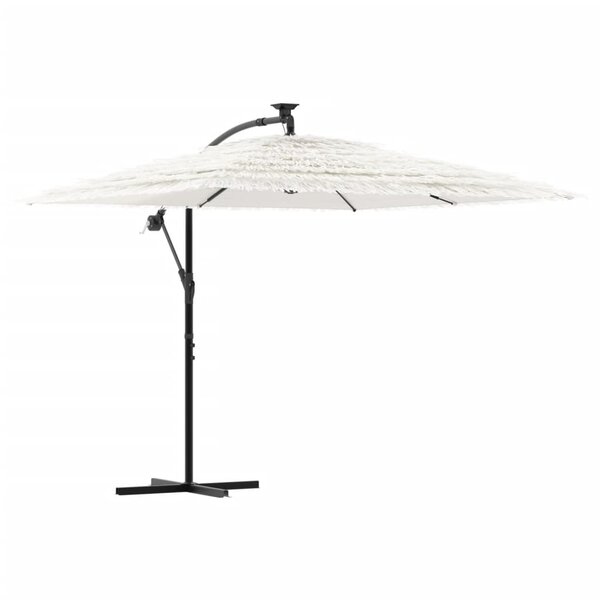 vidaXL Parasol de jardin avec mât en acier blanc 246x246x230 cm