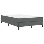 vidaXL Lit à ressorts avec matelas Gris foncé 120 x 190 cm tissu