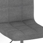 vidaXL Chaise pivotante à manger Gris clair Tissu
