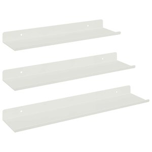 vidaXL Étagère flottante 3 Pièces Blanc 40 x 9 x 2 5 cm Acier
