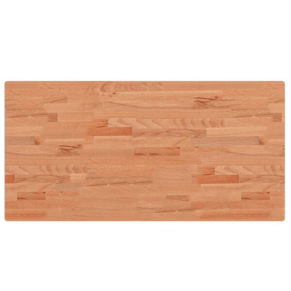vidaXL Dessus de table 100x50x2 5cm rectangulaire bois massif de hêtre