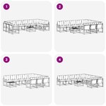 vidaXL Ensemble de canapés d'extérieur 11 Pièces Blanc et crème