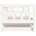 vidaXL Lit de jour avec lit gigogne blanc 80x200 cm bois de pin massif