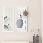 vidaXL Porte-manteau mural Blanc 30 x 1.5 x 80 cm Bois d'ingénierie