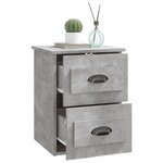 vidaXL Table de chevet murale gris béton 41 5x36x53 cm