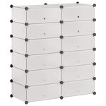 vidaXL Armoire à chaussures avec 12 compartiments Blanc