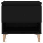 vidaXL Table de chevet Noir 50x46x50 cm Bois d’ingénierie