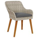 vidaXL Ensemble de salle à manger pour jardin 5 Pièces Gris clair