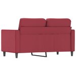 vidaXL Canapé à 2 places Rouge bordeaux 120 cm Similicuir