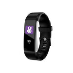 BFH-16BLACK - BRACELET CONNECTÉ BLUETOOTH® AVEC CARDIOFRÉQUENCEMÈTRE & ÉCRAN COULEUR