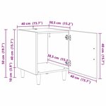 vidaXL Cabinet de chevet 2 Pièces Chêne noir 40 x 40 x 50 cm