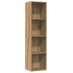 vidaXL Bibliothèque/Meuble TV vieux bois 36x30x143cm bois d'ingénierie
