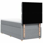 vidaXL Sommier à lattes de lit avec matelas gris clair 80x200 cm tissu