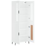 vidaXL Buffet haut Blanc 69 5x34x180 cm Bois d'ingénierie