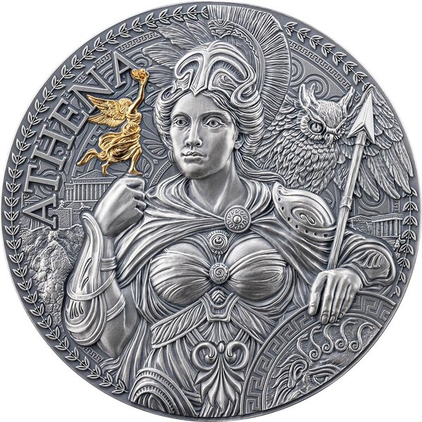 Pièce de monnaie en Argent 2000 Francs g 62.2 (2 oz) Millésime 2024 Great Greek Mythology ATHENA