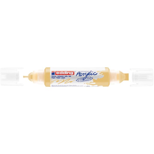 Marqueur acryl 3d dble pointe 5400 jaune pastel 2-3 mm  5-10 mm EDDING