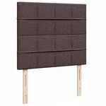VidaXL Cadre de lit ottoman avec matelas marron foncé 120x190 cm tissu