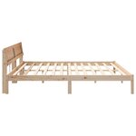vidaXL Cadre de lit avec tête de lit Marron 180 x 200 cm Pin massif