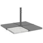 vidaXL Plaque de poids carrée pour parasol Granit 25 kg Gris