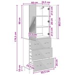 vidaXL Ensemble de Meubles 2 Pièces Blanc brillant 66 x 34 5 x 90 cm