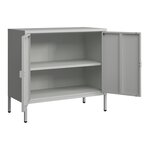 Armoire de bureau casier de bureau meuble de rangement pour salon bureau chambre atelier acier 75 x 80 x 40 cm gris clair